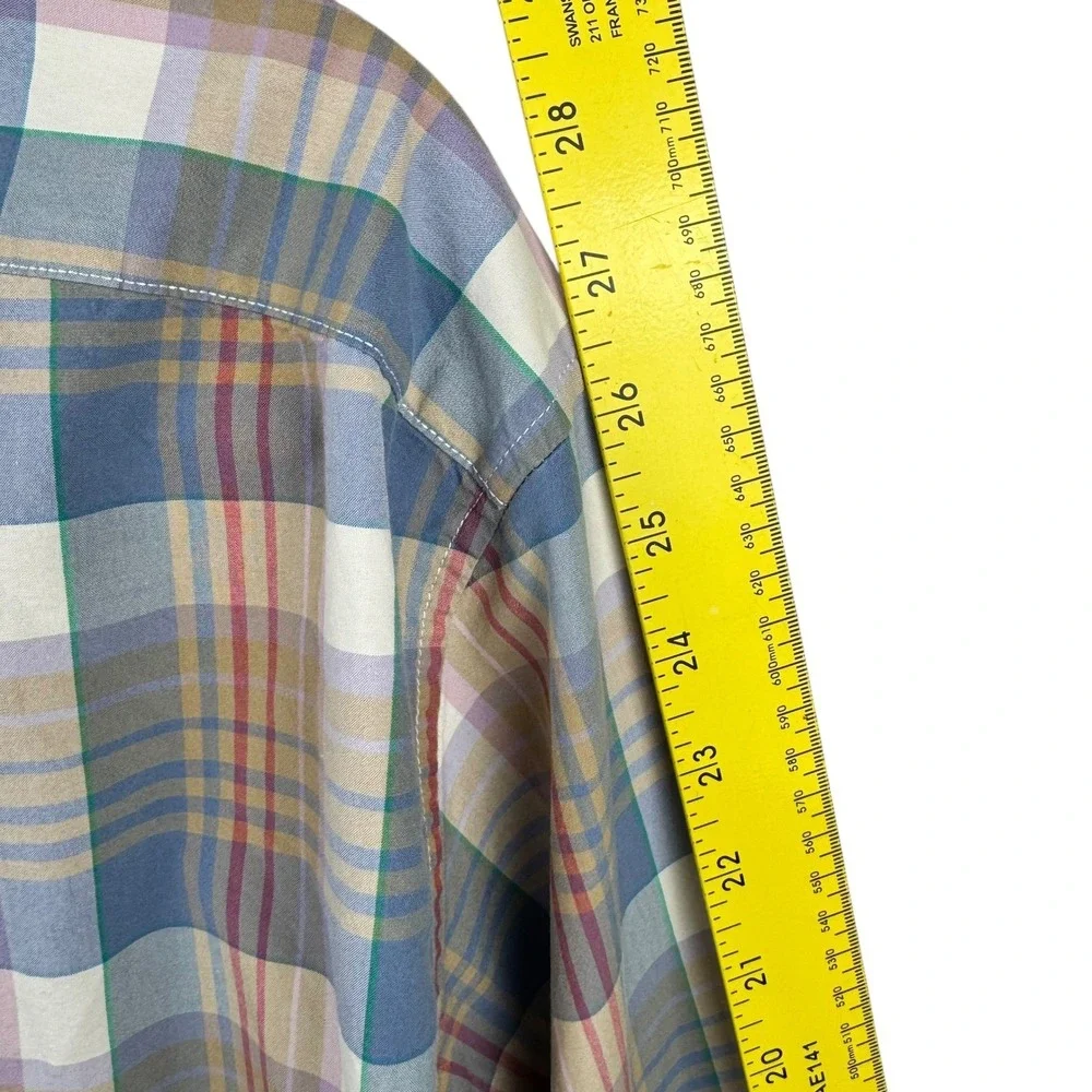 J Crew Shirt Men's XL Slim Fit Plaid Long Sleeve Button‎ Down 100% Cotton